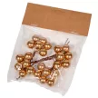 Golyópick gyöngyház arany 1+6cm 24db-os