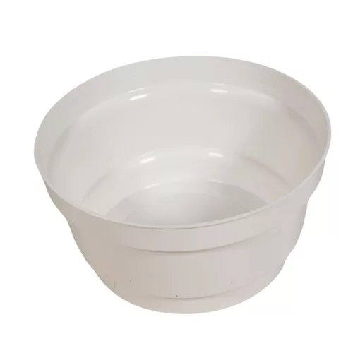 Műanyag nagy tál fehér D16cm M8cm