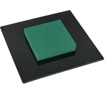   Négyzetes ikebana vizes tűzőhabbal fekete M6x19x19cm (db ár)