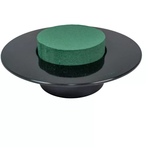 Ikebana clinder vizes tűzőhabbal fekete M6,5cm D19cm