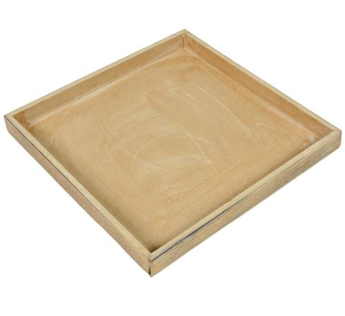 Fa tálca antik szürke mosott M3x30x30cm