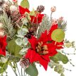 Mikulás virág, bogyós, tobozos csokor 38cm