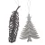 Akasztós műanyag dísz glitteres 15-18cm