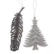 Akasztós műanyag dísz glitteres 15-18cm