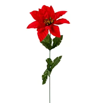   Mikulás virág szatén szálas piros 49cm 6 darabos csomagban rendelhető (darab ár!)