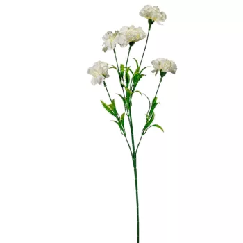 Szegfű ág 5v. krém M57cm 48db/#