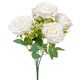 Rózsa csokor 7v. krém M42cm 75db/#