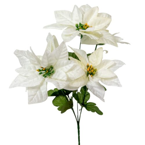 Mikulásvirág csokor 5 virágos krém 36cm