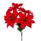 Mikulásvirág csokor 5 virágos piros 36cm