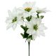 Mikulás virág csokor szatén 5 virágos krém 32cm