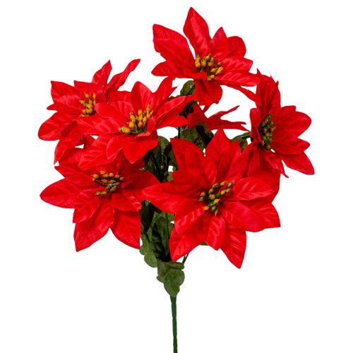 Mikulás virág csokor 7 virágos piros 38cm