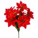 Mikulás virág csokor 7 virágos piros 38cm