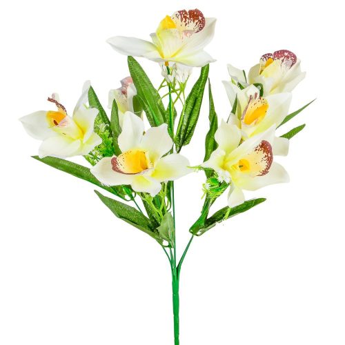 Orchidea csokor 7 virágos krém 40cm