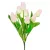 Tulipán csokor 9 virágos világosrózsaszín 37cm