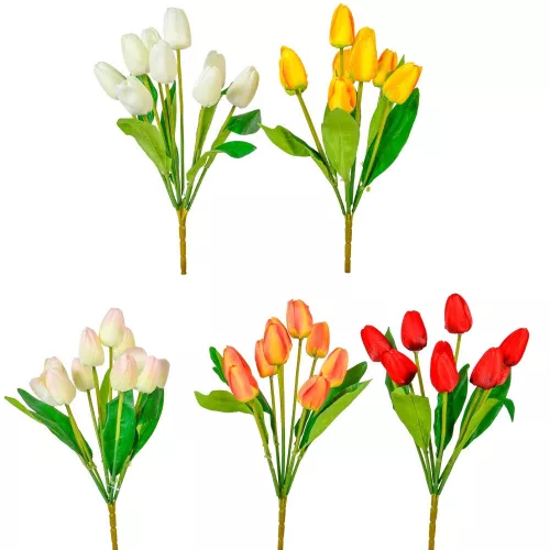 Tulipán csokor 9v. M44cm 24db/#