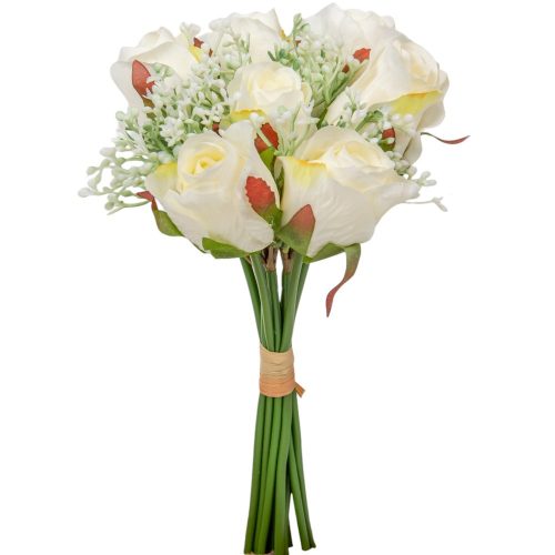 Rózsabimbó köteg 7v. krém M28cm 24db/#