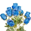 Rózsa csokor 11 virágos kék 50cm