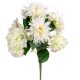 Dália,hortenzia csokor 9v. krém M56cm 6db/#