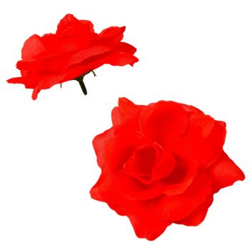   Rózsa virágfej nyílt 10cm piros 10 darabos csomagban rendelhető (darab ár!)