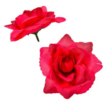   Rózsa virágfej nyílt 10cm sötétpiros 10 darabos csomagban rendelhető (darab ár!)