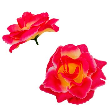   Rózsa virágfej nyílt 10cm piros-sárga 10 darabos csomagban rendelhető (darab ár!)