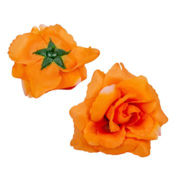   Rózsa virágfej nyílt 10cm narancssárga 10 darabos csomagban rendelhető (darab ár!)