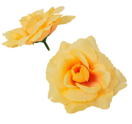 Rózsa virágfej nyílt 10cm sárga 10 darabos csomagban rendelhető (darab ár!)