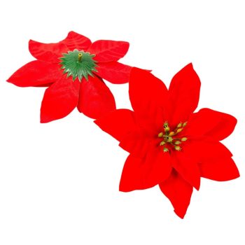 Mikulás virágfej piros 14cm