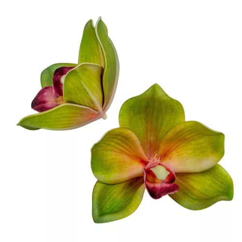 Orchidea virágfej polifoam D10cm zöld 24db/csom
