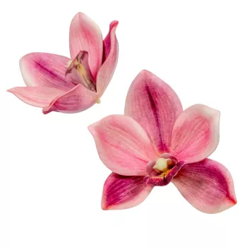 Orchidea virágfej polifoam D10cm lila 24db/csom