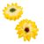 Dália virágfej szatén sárga D12cm 72db/#