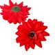Dália virágfej szatén piros D12cm 72db/#
