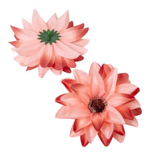 Dália virágfej szatén világosmályva-bordó D12cm 72db/#