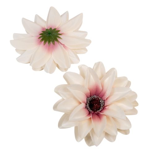 Dália virágfej szatén krém-mályva D12cm 72db/#