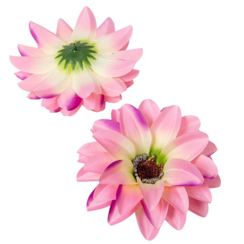 Dália virágfej szatén világos rózsaszín-lila D12cm 72db/#
