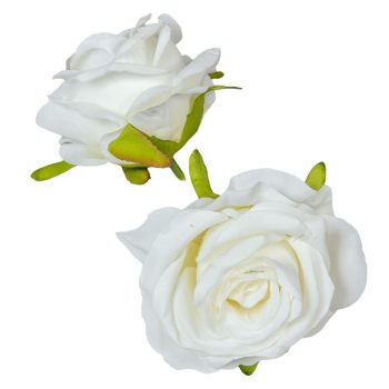   Rózsa virágfej 6cm krém 6 darabos csomagban rendelhető (darab ár!)