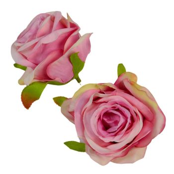   Rózsa virágfej 6cm antik rózsaszin 6 darabos csomagban rendelhető (darab ár!)