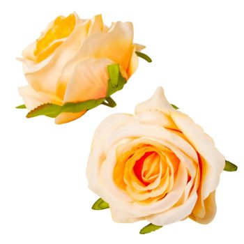   Rózsa virágfej 6cm barack 6 darabos csomagban rendelhető (darab ár!)