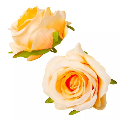 Rózsa virágfej 6cm barack 6 darabos csomagban rendelhető (darab ár!)