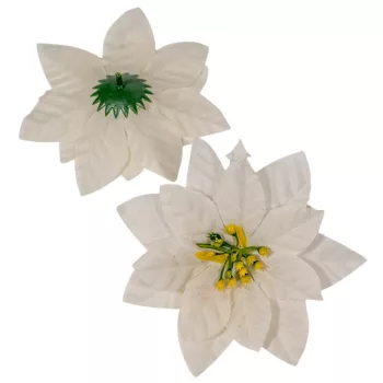 Mikulás virágfej krém D13cm 24db/csom