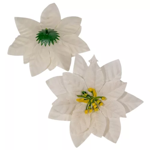 Mikulás virágfej krém D13cm 24db/csom