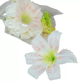   Liliom virágfej 17cm fehér 4 darabos csomagban rendelhető (darab ár!)
