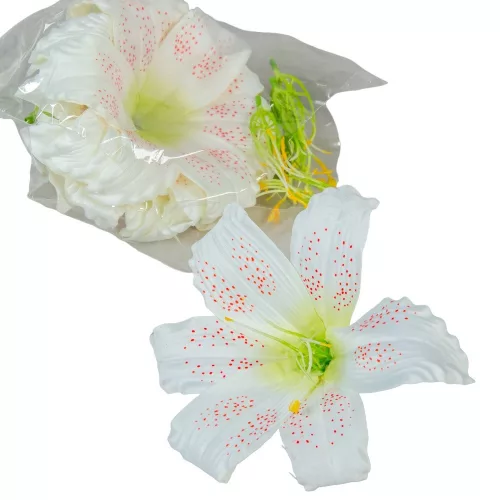 Liliom virágfej 17cm fehér 4 darabos csomagban rendelhető (darab ár!)