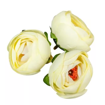 Boglárka virágfej D4,5cm vanilia 216 60db/csom
