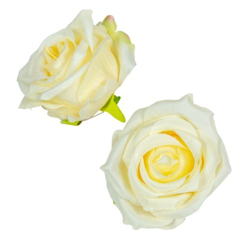 Rózsa virágfej D7cm krém 310 24db/csom