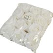 Rózsa virágfej D9cm 12db/csom fehér 100
