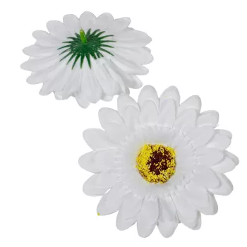 Gerbera virágfej WH D9cm 24db/csom