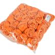 Rózsa virágfej D7cm narancs R8 24db/csom