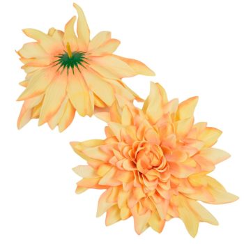 Dália virágfej D13cm lazac 914 24db/csom