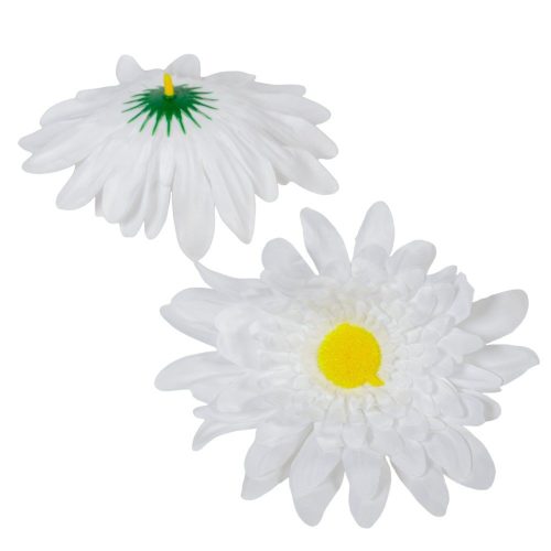 Gerbera virágfej WH D12cm 24db/csom
